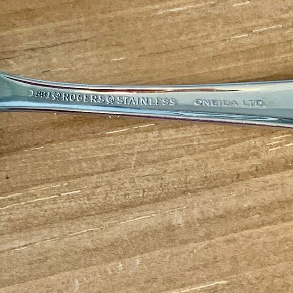 Oneida 1881 Rogers Stainless Steel Montina Indio Slotted Spoon Meat Fork Serving - Picture 8 of 9